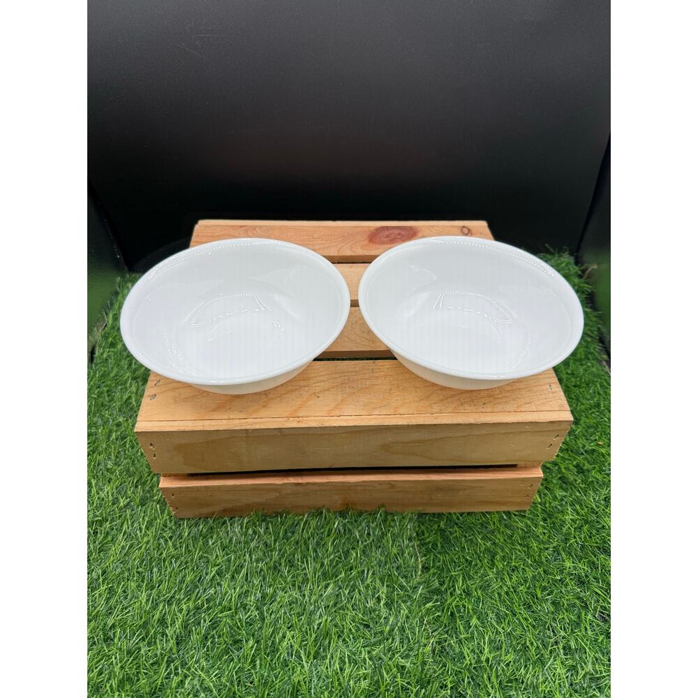 Vintage Corelle Corning Ware Solid White Bowl – 6.25" - set of 2